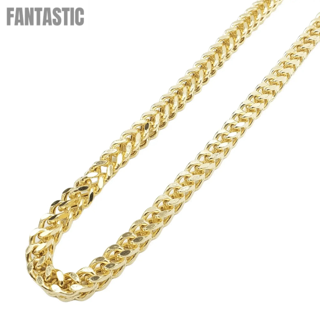 14K Gold- Hollow Franco Chain 3.9MM 28 INCHES
