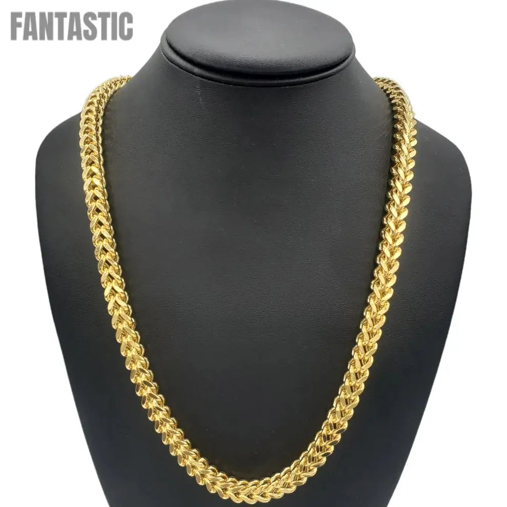 14K Gold- Hollow Franco Chain 3.9MM 28 INCHES